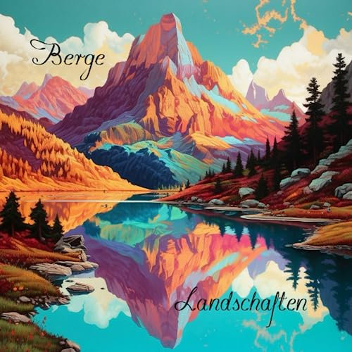 Berge Landschaften Malbuch für Erwachsene (Natur Malbücher - schöne Blumen, atemberaubende Landschaften und gemütliche Häuser)