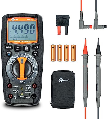 SONEL CMM-30 Multimetre Numerique Professionnel avec Bluetooth, Voltmètre AC/DC, Mesure de Température, Capacité, Fréquence et Fonction PEAK HOLD - Écran 6000 Chiffres