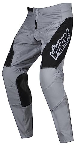 Willbros Motocross Hose Mountainbike Motorradhose Cross Enduro Off-Road Bergab MX MTB BMX Rennen Grau M=32