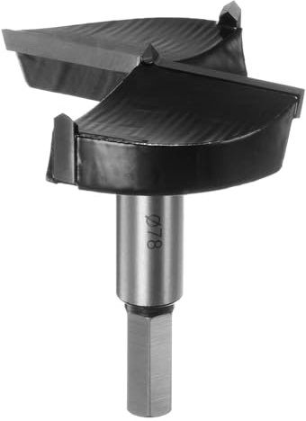 sourcing map Broca Forstner de 78 mm (3-1/16 pulgadas) de carburo de tungsteno para madera Forstner para perforación de bisagras, carpintería, color negro