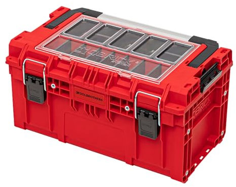 Toolbrothers RHINO XL Werkzeugkoffer ULTRA Handling+ Höhe L 26 l IP66 mit herausnehmbaren Trennwänden + Boxen