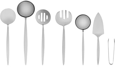 Karaca Porto 7-teiliges Service-Set aus Stahl - Elegantes und Hochwertiges Küchenzubehör für Anspruchsvolles und Stilvolles Servieren in Ihrer Küche