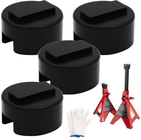 ZOSANY 4PCS Pinch Weld Jack Pad, Floor Jack Pad Adapter for BMW and Mini, BMW Jack Pad Adapter Slotted Frame Rail Pinch welds Protector for Floor Jack, Puck BMW Jack Stand Adapter with Storage Bag