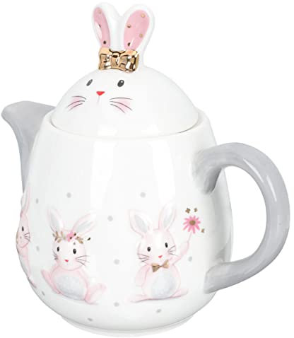 Alipis Théière En Céramique Lapin De Pâques Bouilloire Bouilloire Portable