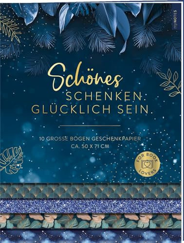myNOTES Papeterie: Geschenkpapier Romance: Schönes schenken. Glücklich sein. | 10 große Bögen Geschenkpapier, ca. 50,0 x 71,0 cm
