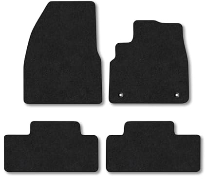 Renault Megane E-Tech (2022+) Car Mats Accessories Tailored Fit Carpet Floor Mats Non Slip Black Trim Full Coverage Compatible Accessory Front Rear Set Anti Slip Granulated Backing Hand-Finished Clips