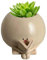 Pot de Fleurs Souriant – Pot de Fleurs Assis, Pot de Fleurs pour Livre de Lecture | Pot de Fleurs d'intérieur créatif et Unique, Pot de Fleurs d'intérieur avec Visage Heureux, Pot de Fleurs