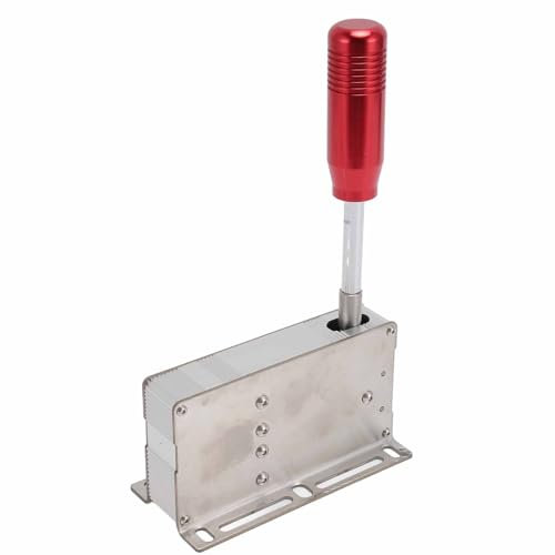 Asixxsix USB Sequential Shifter, Sequential Gear Shifter, PC SIM Racing Game Shifter für 11 10 7 XP für G25 G27 für für T hrustmaster T500 Racing Wheel (Rot)