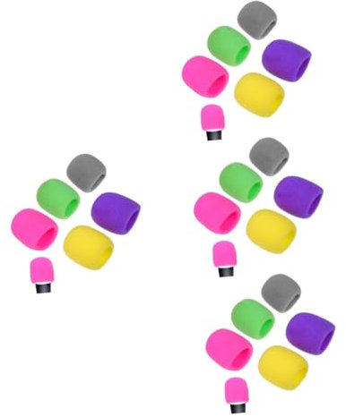 Uonlytech 40pcs Singing Microphone Windscreen Covers Mic Sponge Covers Protective Microphone for Live Streaming Accessory