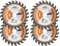 TCT Carbide Wood Saw Blade - BGTEC Cutting Wheel 3 PCS 4/75mm 24T With 10mm Arbor for Angle Grinder to Cut Wood and Plastic