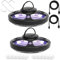 AMFUN Flohfalle Für Wohnung, 2 Stück Floh- und Bettwanzenfalle, LED Leicht Flohfallen, Flea Trap Lamp, Leichte klebrige Bettwanzenfalle, mit 12 Klebescheiben, 2 Haken, 2 Netzkabel