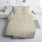 ESTELLA Mako-Satin Bettwäsche 135x200 Luan ecrue Uni Waben Rauten 7919-220