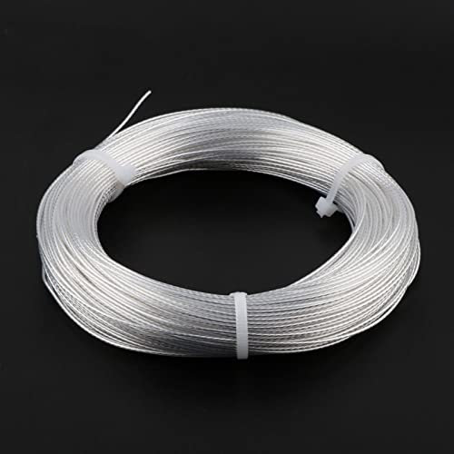 DREEK High Purity Silver Plated 6N OCC Wire Copper Cable For Hifi Audio DIY Amplifier Headphone Speaker Cable(0.5mm,5m)