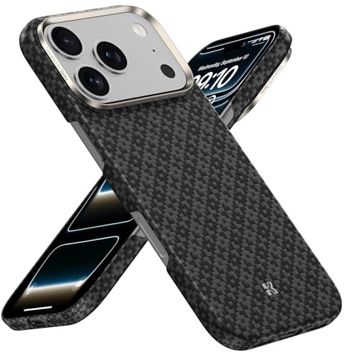 BENKS für iPhone 17 Pro Max Hülle 6,9 Zoll, Kompatibel mit MagSafe, ArmorGrid ArmorAir Ultraleichte Handyhülle mit Hüllenlosem Gefühl, Aramidfaser Gewebt, Obsidian Schwarz