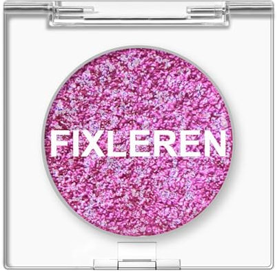 Fixleren Palette de Fards à Paupières Caméléon à Paillettes, Fard à Paupières Haute Brillance, Fard à Paupières Multicolore à Paillettes Holographiques Longue Durée de Couleur Métallique. (rose-5)