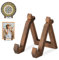 MEETOZ Wooden Plate Display Stand, 6 Inch Plate Holder for Displaying, Decorative Picture Frame Dish Photo Plaque Platter Wood Stand