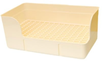 JISADER Litter de Lapin pour Cage Couade Litter de lit de Petit Animal Potty Train Pet Pet Toilet pour Chinchillas Rats, Blanc