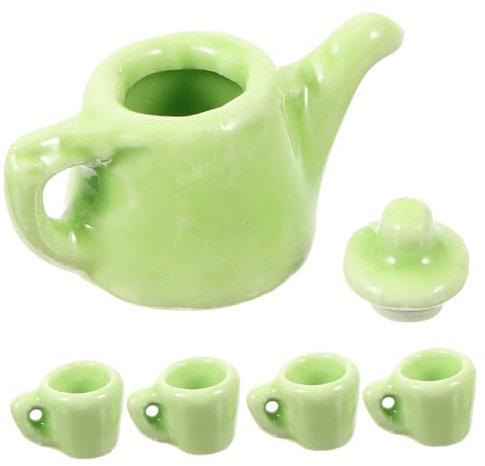 TOYANDONA 1satz Miniatur Teeservice Set Teiliges Zubehör Mit Und Teetassen Für Fantasievolles Und Dekorative Zwecke Spielküche