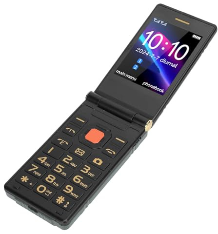 Plyisty Senior 4G Flip Phone mit Großvolumigem Dual-Screen-Kamera-Wecker für ältere Menschen (Green)
