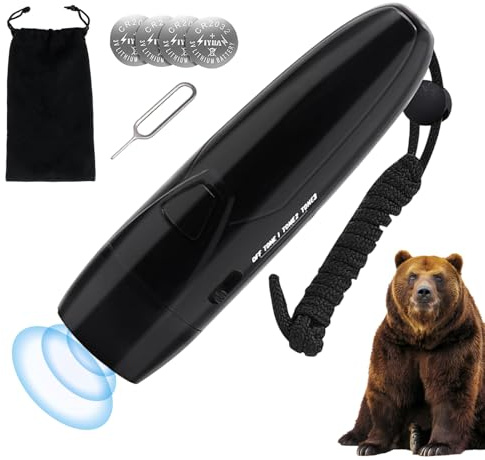 Bear Air Horn – 5,31 Zoll 125 dB elektrisches Warngerät | Tragbares Tierschreckhorn für Wanderer, und Hundebesitzer, Sicherheit im Freien beim Wandern, Camping und in Nationalparks
