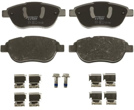 TRW GDB1624 Brake Pad Set of 4 Compatible for Peugeot 207/207+ (WA_, WC_) 2006-2015 Front Axle and Other Vehicles