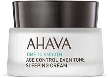 AHAVA Age Control Balancing Night Cream — Nährt, hellt und glättet die Haut über Nacht, reduziert Falten, mit Osmoter, Niacinamid und Jojobaöl, 1,7 fl.oz (Verpackung kann variieren)