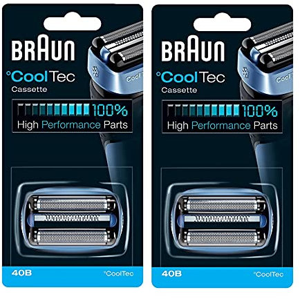 Braun 40 B Mens Elektrorasierer Cooltec Folie & Cutter Pack Set Kopf Ersatz Kassette, 2 Graf