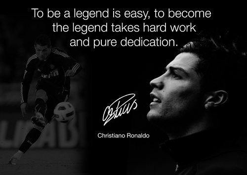Motivational – Ronaldo 26 – Real Madrid – Fußballlegende – inspirierendes Zitat – Poster mit gedrucktem Autogramm – Druck – Bild – Poster A4