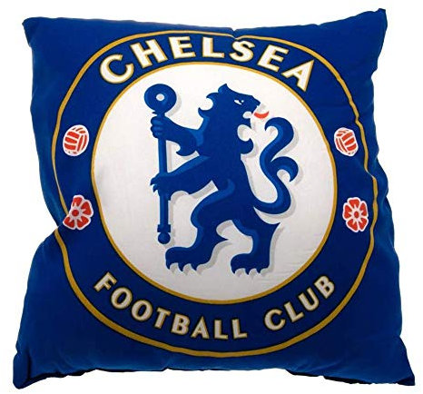 Chelsea FC Fußball Wappen Zierkissen (Einheitsgröße) (Blau/Weiß)