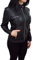 Evoga Giubbotto giacca donna ecopelle giubbino giacchetto casual in simil pelle (M, nero)