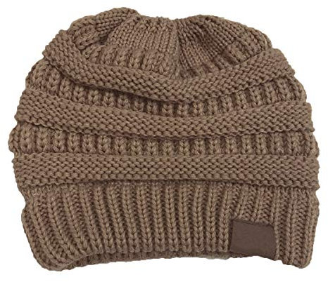 Altartar Damen Gestrickt verdicken Hut Mit Zöpfen Loch Loop Strickschal Mädchen Strickmütze Wintermütze