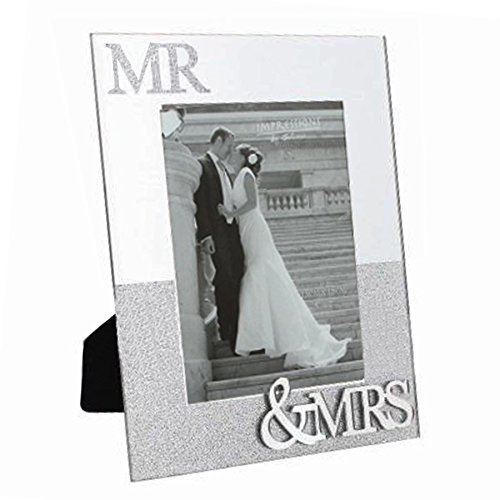 Widdle Celebrations Hochzeitstag Mr & Mrs Spiegel/Glitter 12,7 x 17,8 cm Portrait-Bilderrahmen 3882