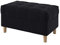 Furninero - Raffinierte gepolsterter Sitzbank Sitzhocker Sitzruhe Betthocker Ottomane, mit Stauraum, Gerundete Beine, 80 cm breit, Majestic Velvet Black Stoff (Licht zu reinigende), Schwarz