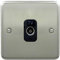Deta 1940SCB TV Aerial Coaxial Socket 1 Gang Isolated Satin Chrome Black Insert