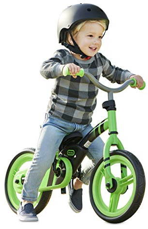 My First Balance-to-Pedal Training Bike for Kids in Green, Ages 2-5 Years, 12-Inch, 649615C