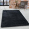 HomebyHome Shaggy Teppich Wohnzimmer 140 x 200 cm - 50 mm Florhöhe Hochflor Wohnzimmerteppich Anthrazit Extra Weich und Flauschig - Langflor Teppiche für Schlafzimmer, Küche, Flur - Carpet, Halı