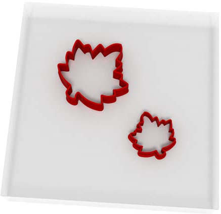 Lot de 2 mini emporte-pièces en forme de feuille d'érable 3 cm + 5 cm