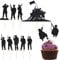 LVEUD Tortenaufsatz mit Militär-Thema, 11 Stück, Cupcake-Topper, Happy Birthday, Veteran's Day