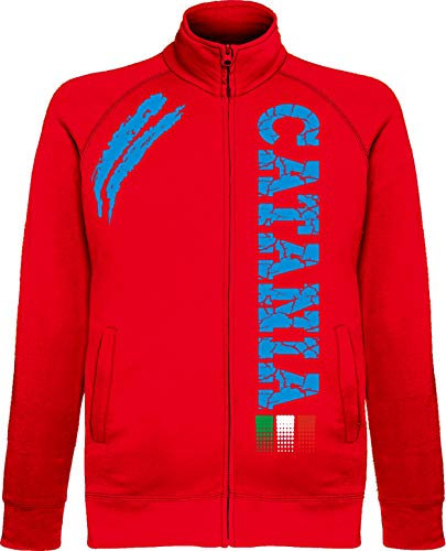 vestipassioni Jacke Catania Tifosi italienische Stadt Sport auch für Kinder, rot, 3XL