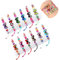 Toyssa 12 Stk Freundschaftsarmband Kinder Armbänder Mädchen Einstellbare Geflochten Armband Schmetterling Freundschaft Armbänder Mitgebsel Kindergeburtstag Geschenke für Mädchen