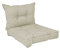 POKAR Loungekissen Stuhlkissen für Stuhl Rattanmöbel Gartenmöbel Kissen, 2er Set (1x Sitzkissen 50x50x10 cm + 1x Rückenlehne 50x40x10 cm), Beige