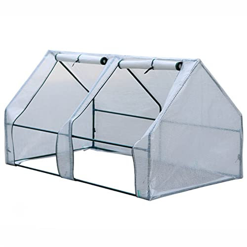 EBOEL Serra da Giardino in PE，con Telaio e Parti di Montaggio, Serra da Balcone Grande, Serra da Parete per Piante e Fiori, con Porta Avvolgibile，Resistente al Gelo, alla Polvere e Pioggia