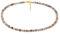 ELEDORO echter Multicolor Mondstein Halskette Collier für Damen aus Silber 925 vergoldet Karabiner 6mm 48cm plus 5cm lang