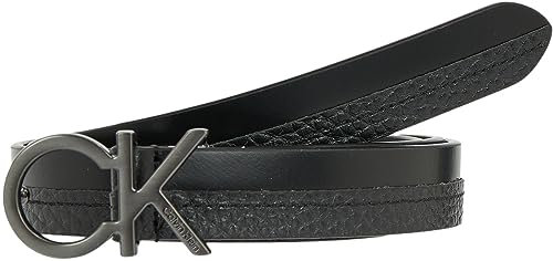 Calvin Klein Damen RE-Lock Mix Belt 20MM K60K610980 Gürtel, Schwarz (Ck Black), 90