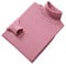 Vogrtcc Pull d'hiver à manches longues et col roulé pour homme, rose, XL