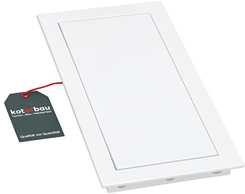 KOTARBAU® Revisionstür Revisionsklappe 15x30 cm zum Lackieren Schnappverschluss Revitür Inspektionstür Zugangstür Wartungsklappe Serviceklappe Trockenbau Reinigungsklappe Kunststoff Weiß