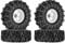 INJORA 1.9 Schlamm Reifen Sat Offset -8.9mm Beadlock Felge für 1/10 RC Crawler Auto Axial SCX10 90046 UTB18 TRX4,Weiß