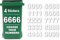 4 x Bin Numbers for Wheelie Bins, 0-9, Dustbin Stickers, Easy Application 17.5cm Stick On Number Stickers - Weatherproof Self Adhesive Vinyl (Number 6)