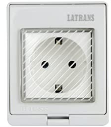 Enchufes Schuko de superficie húmeda e interruptor de conmutación con 1 compartimento