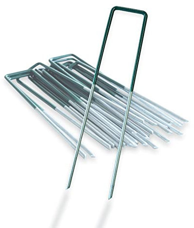 KARAT Erdanker 3 x 15 cm - Bodenanker Ø 2,9 mm - Befestigungsanker für Kunstrasen, Unkrautvlies & Gartenplanen - Heringe Erdnägel (50 Stück)